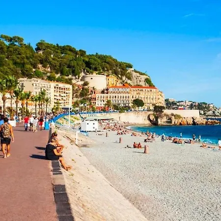 Charmant A Avec Vue Sur La Mer Et Terrasse شقة نيس